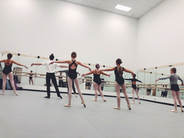 ballet dancers during dance class